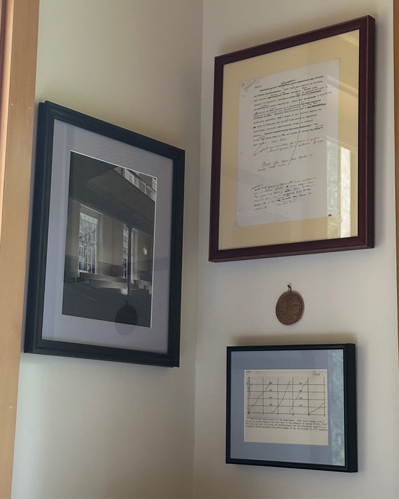 15th Street Meetinghouse, two images from B.F. Skinner above and below the wood sliver disk of Yasnaya Polyana. 15th Street Meetinghouse, two images from B.F. Skinner above and below the wood sliver disk of Yasnaya Polyana.