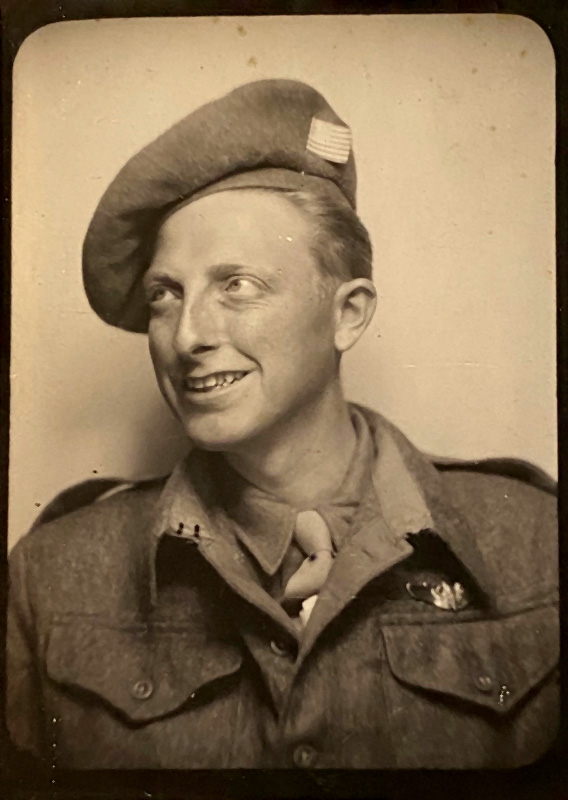 Ogden in British uniform after his escape from a German POW camp, 1945.