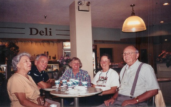 Mary, Bill, Hannah and I with our cousin, Bill Burgess, in Halifax, Nova Scotia, 2003. We also visited cousin Ingrid on the other side of the family and of the province too. The four siblings, and Bill’s wife, Connie, took a trip to Nova Scotia to visit our ancestral land and some cousins. 