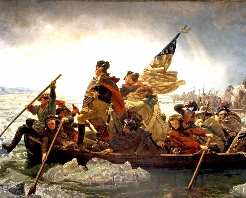 Washington Crossing the Delaware. One of my ancestors watched the crossing from the riverbank. 